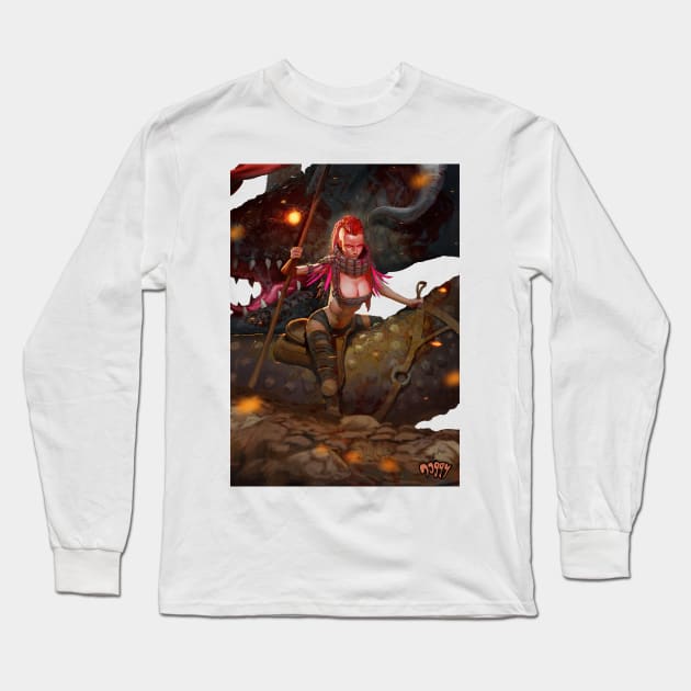 Dragon Rider Long Sleeve T-Shirt by Noggy